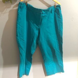 Lane Bryant Teal Capri Pants